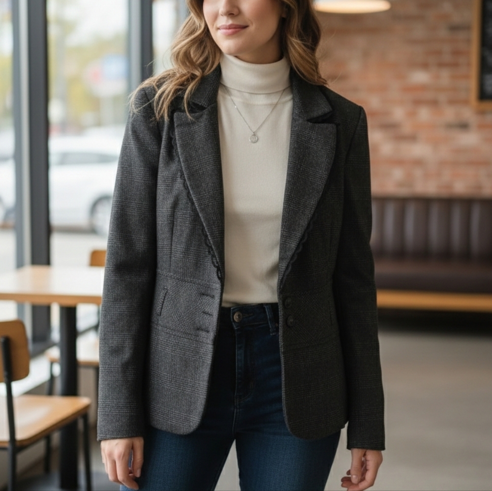 Iz Byer Charcoal Blazer